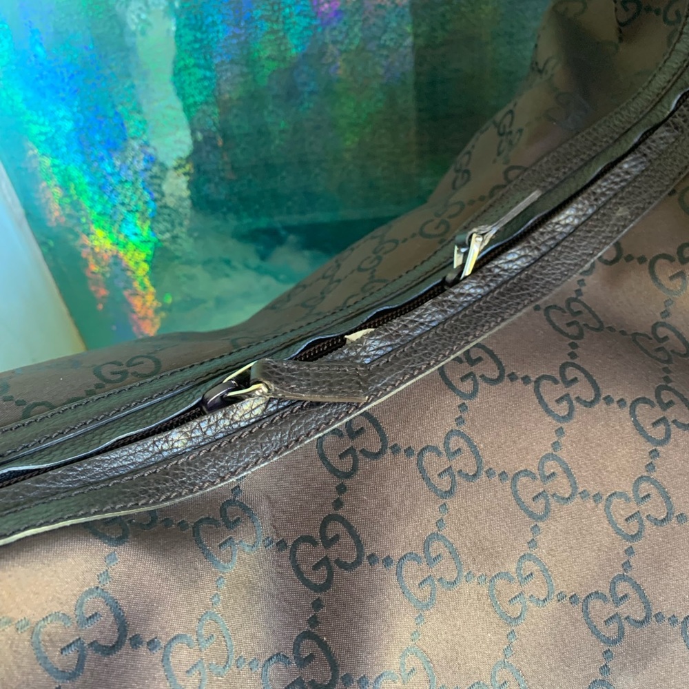 Gucci Dark Brown Shoulder Bag with Monogram - Picture 8 of 12
